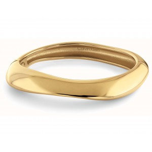 CALVIN KLEIN Βραχιόλι Sculpted Χρυσό Ανοξείδωτο Ατσάλι 35000818