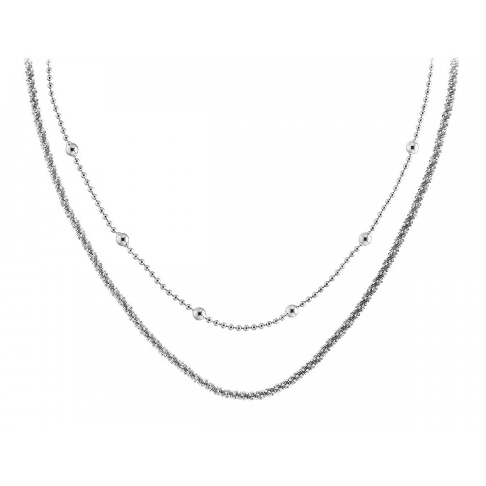 CALVIN KLEIN Κολιέ Διπλό Ασημί Ανοξείδωτο Ατσάλι 35000949
