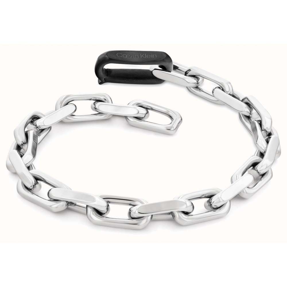 CALVIN KLEIN Ανδρικό Βραχιόλι Aspire Ασημί Ανοξείδωτο Ατσάλι 35100068