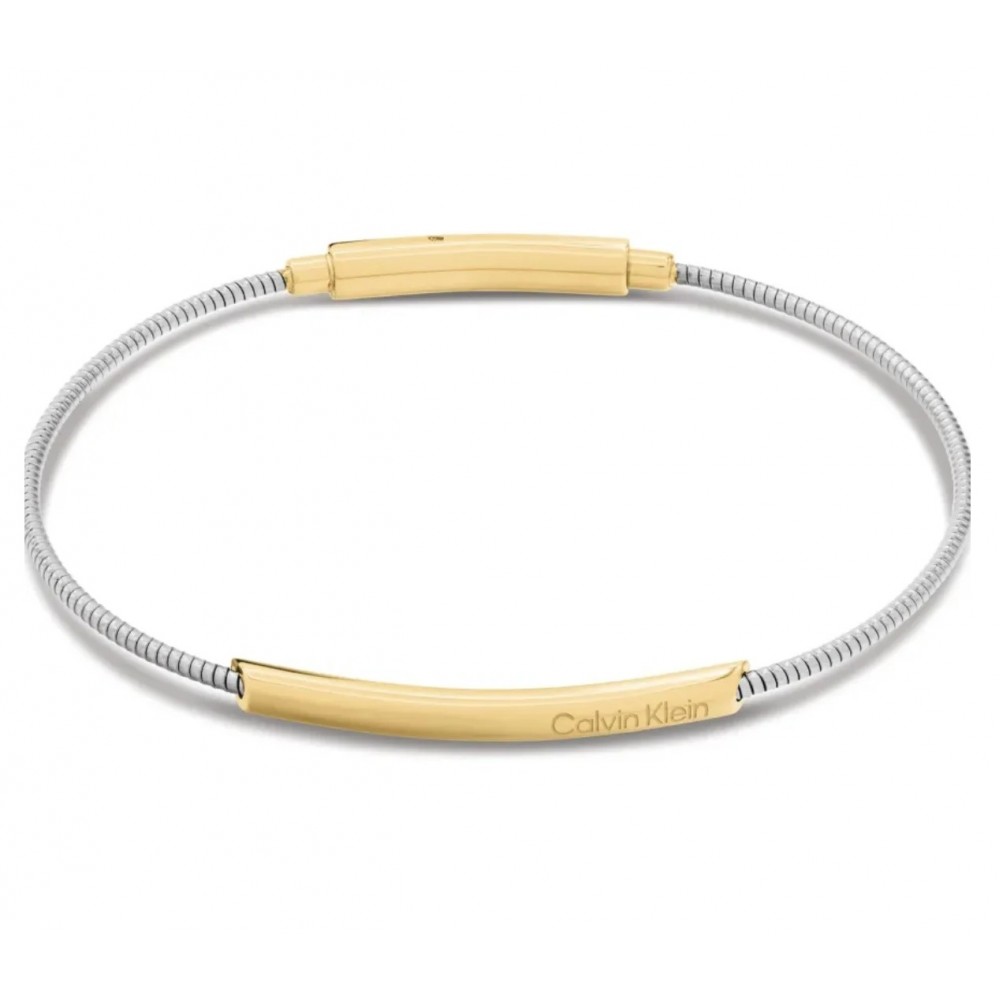 CALVIN KLEIN Βραχιόλι Βέργα Δίχρωμο Ανοξείδωτο Ατσάλι 35000986