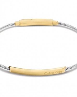CALVIN KLEIN Βραχιόλι Βέργα Δίχρωμο Ανοξείδωτο Ατσάλι 35000986