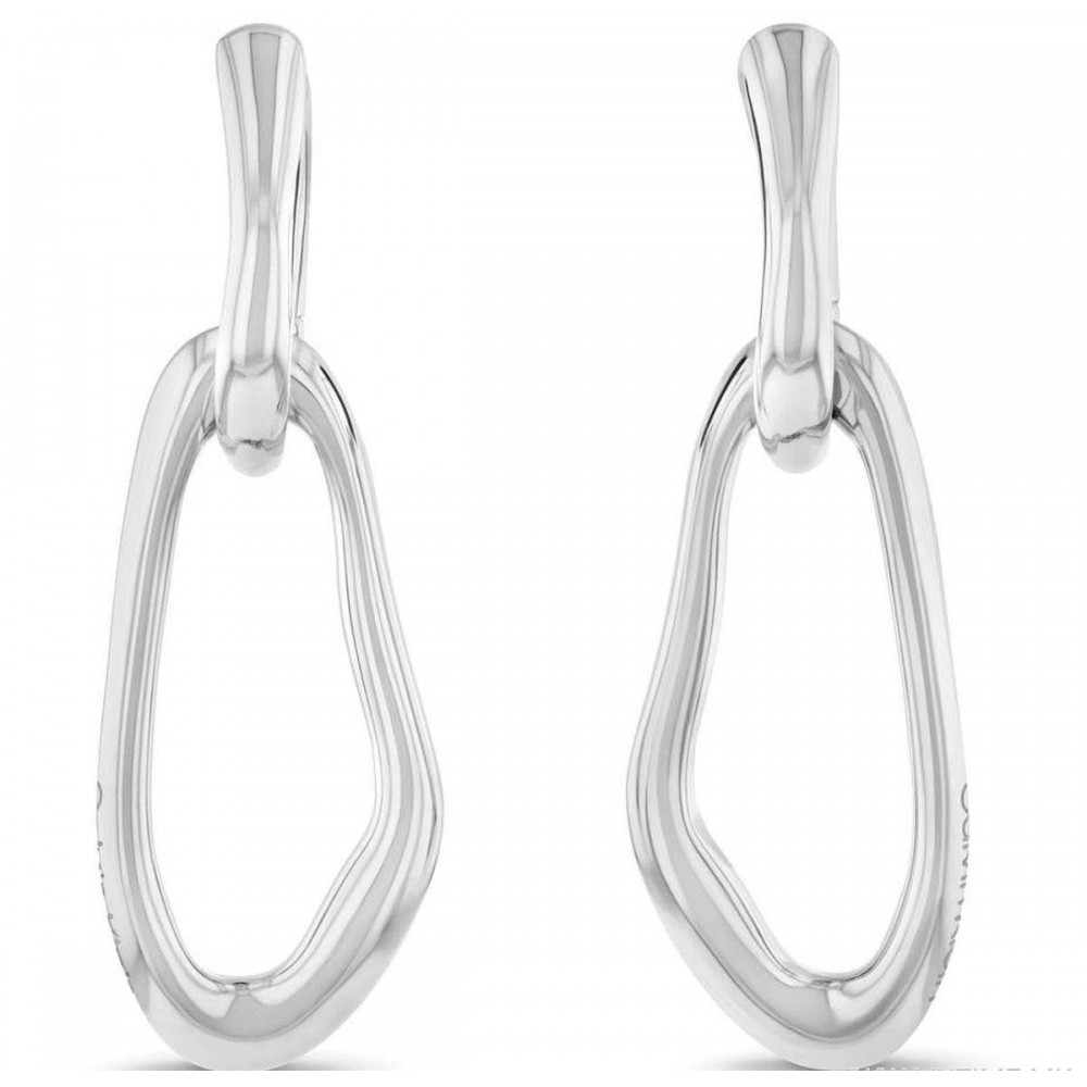 CALVIN KLEIN Σκουλαρίκια Κρίκοι Ασημί Ανοξείδωτο Ατσάλι 35000749