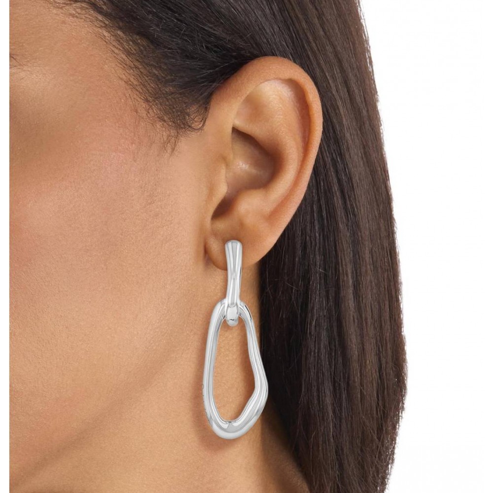 CALVIN KLEIN Σκουλαρίκια Κρίκοι Ασημί Ανοξείδωτο Ατσάλι 35000749