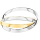 CALVIN KLEIN Βραχιόλι Χειροπέδα Elliptical Δίχρωμο Ανοξείδωτο Ατσάλι 35000852