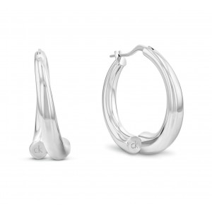 CALVIN KLEIN Spiral Σκουλαρίκια Κρίκοι Ασημί Ανοξείδωτο Ατσάλι 35000768
