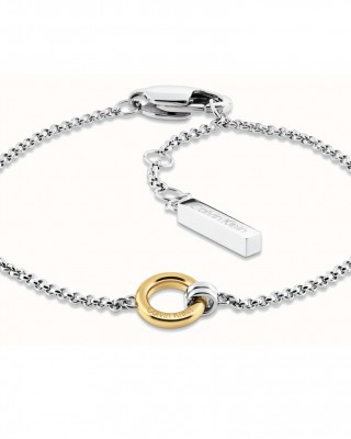 CALVIN KLEIN Βραχιόλι Two-tone Ring Chain Δίχρωμο Ανοξείδωτο Ατσάλι 35000955