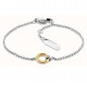 CALVIN KLEIN Βραχιόλι Two-tone Ring Chain Δίχρωμο Ανοξείδωτο Ατσάλι 35000955