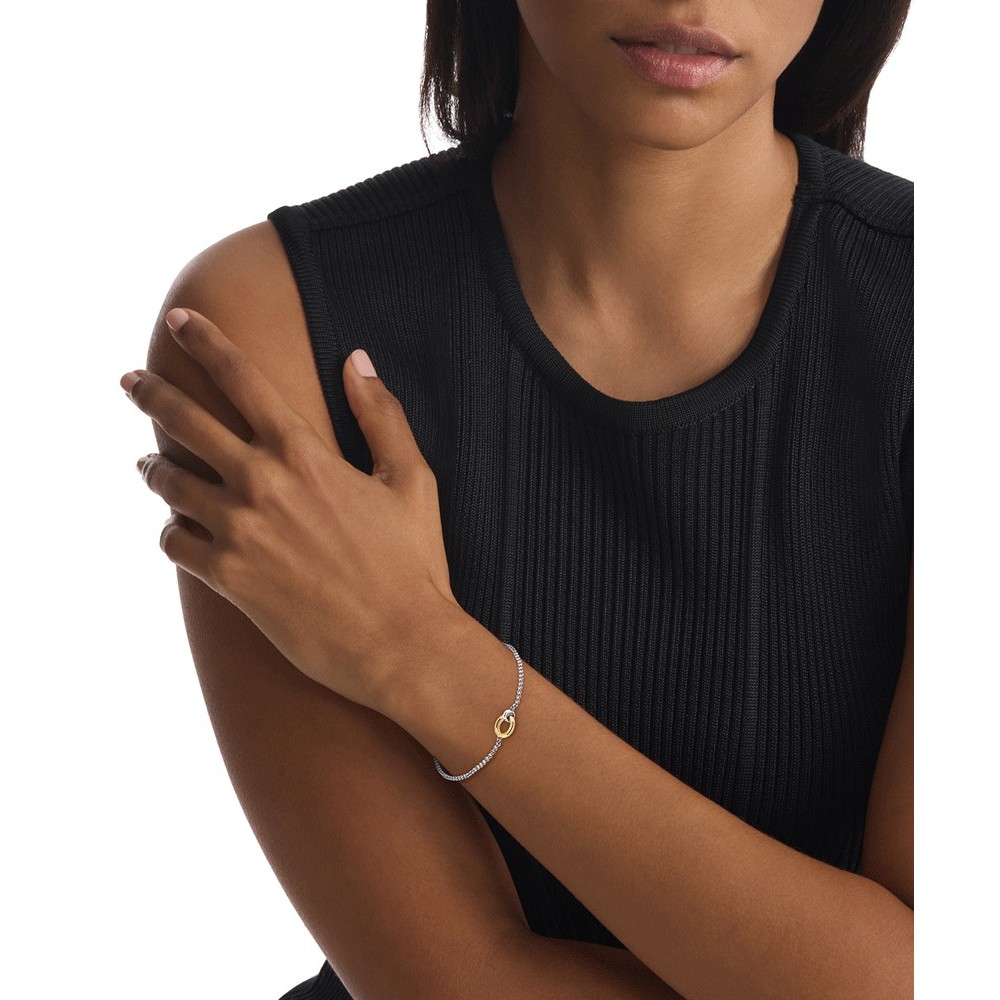 CALVIN KLEIN Βραχιόλι Two-tone Ring Chain Δίχρωμο Ανοξείδωτο Ατσάλι 35000955