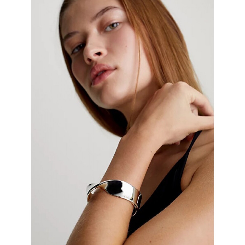 CALVIN KLEIN Γυναικείο Βραχιόλι Χειροπεδα Ασημί Ανοξείδωτο Ατσάλι 35000531