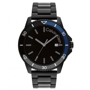 CALVIN KLEIN Ρολόι Progress Μαύρο Ανοξείδωτο Ατσάλι 25200382