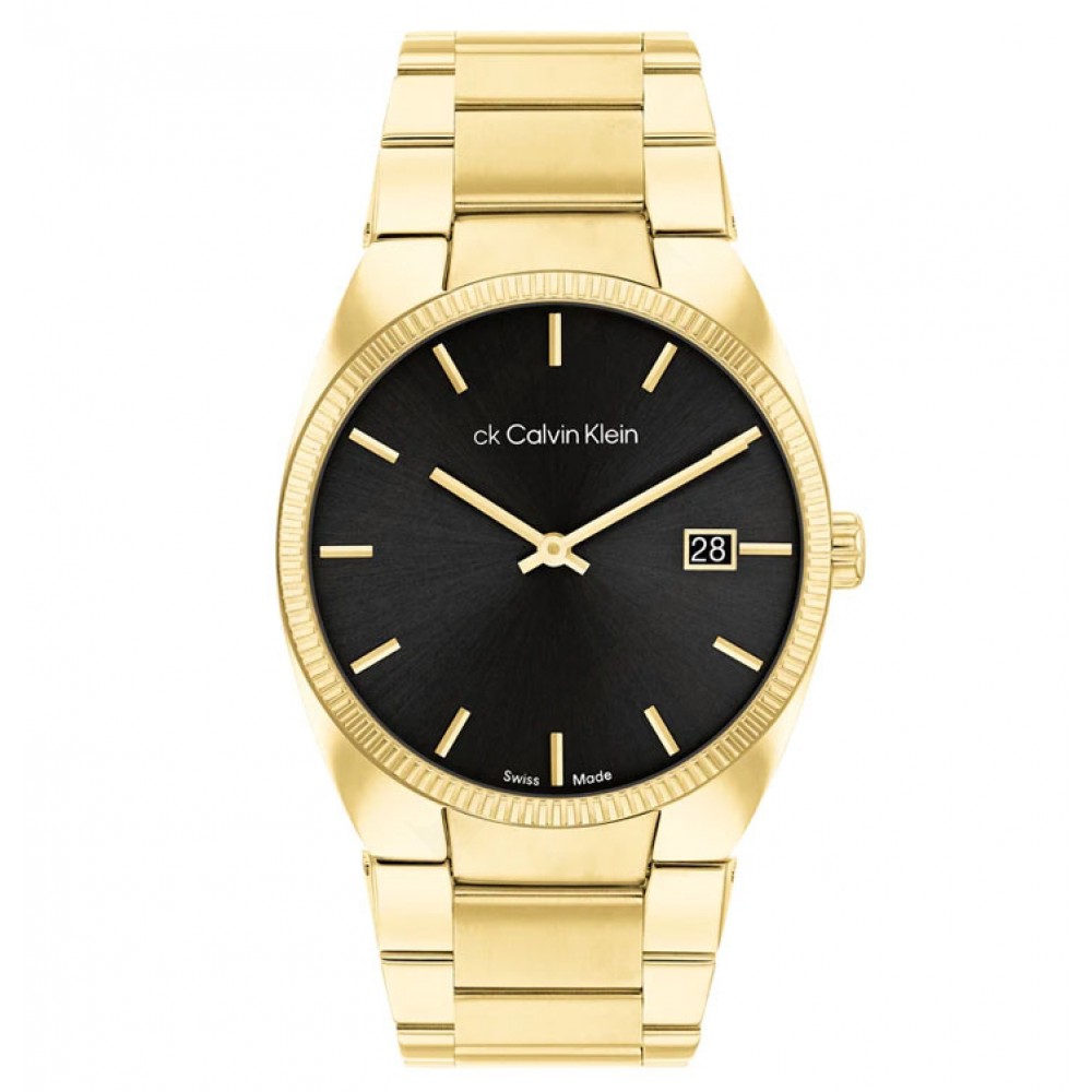 CALVIN KLEIN Ρολόι Sensual Swiss Made Χρυσό Ανοξείδωτο Ατσάλι μπρασελέ 25000067