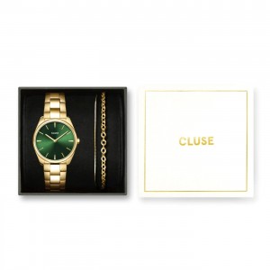 CLUSE Feroce Petite Γυναικείο Ρολόι Επιχρυσωμένο Ανοξείδωτο ατσάλι μπασελέ  Gift Box CG11201