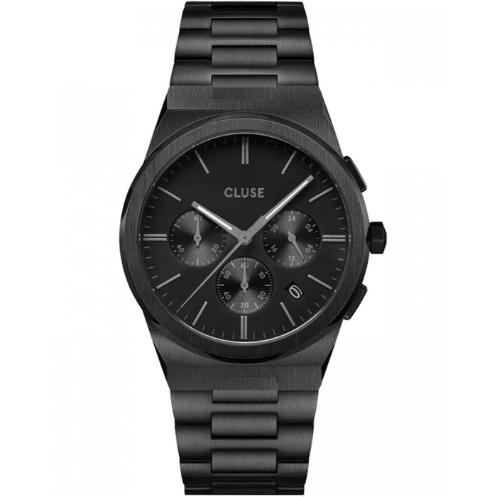 CLUSE Vigoureux Chronograph Μαύρο Ανοιξείδωτο Ατσάλι μπρασελέ CW20802 CLUSE Vigoureux Chronograph Μαύρο Ανοιξείδωτο Ατσάλι μπρασελέ CW20802