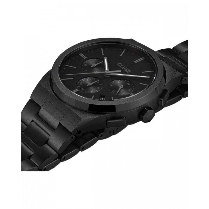 CLUSE Vigoureux Chronograph Μαύρο Ανοιξείδωτο Ατσάλι μπρασελέ CW20802 CLUSE Vigoureux Chronograph Μαύρο Ανοιξείδωτο Ατσάλι μπρασελέ CW20802