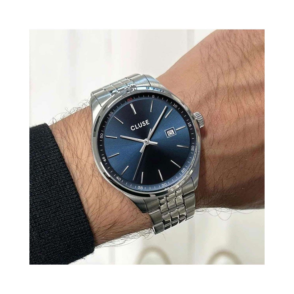 CLUSE Antheor Ανρικό Ρολόι Ασημί Ανοιξείδωτο Ατσάλι μπρασελέ CW20903