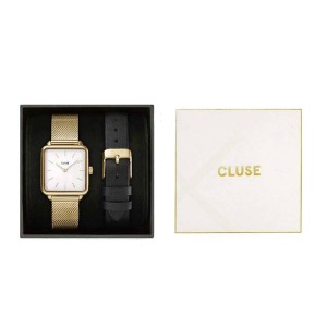 CLUSE La Tetragone Woman's Gold Mesh Bracelet Gift Box CG10318