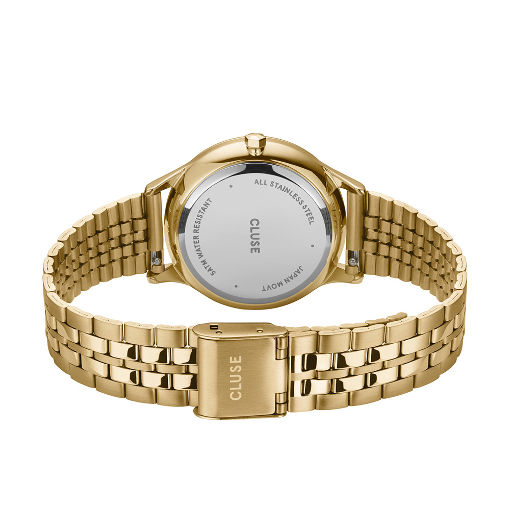 CLUSE Ρολόι Minuit Multifunction Χρυσό Ανοξείδωτο Ατσάλι CW10707 