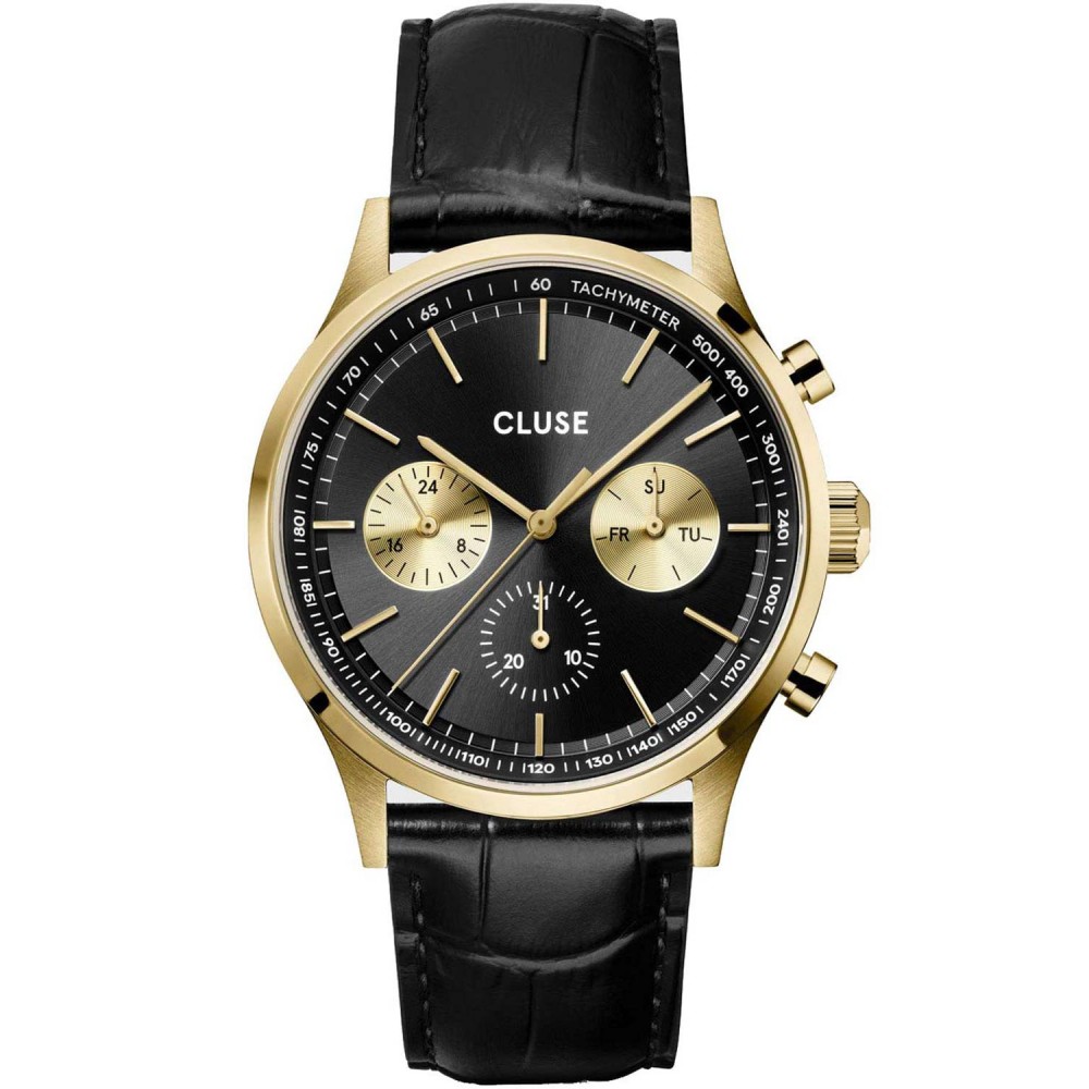 CLUSE Anthéor Ρολόι  Μαύρο Δερματινο Λουρί CW21004