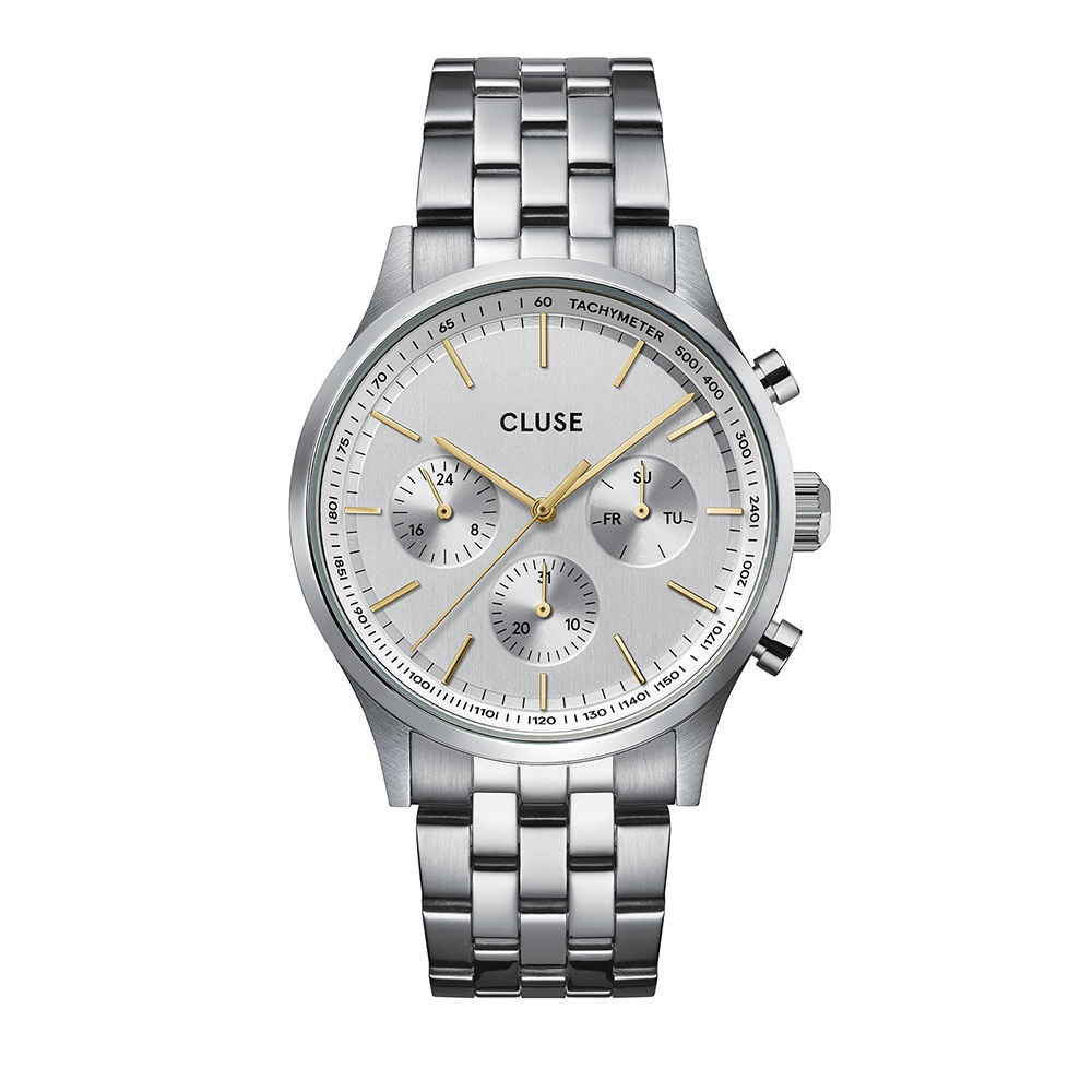 CLUSE Anthéor Multifunction Ανδρικό Ρολόι Ασημί Ανοιξείδωτο Ατσάλι μπρασελέ CW21010 CLUSE Anthéor Multifunction Ανδρικό Ρολόι Ασημί Ανοιξείδωτο Ατσάλι μπρασελέ CW21010
