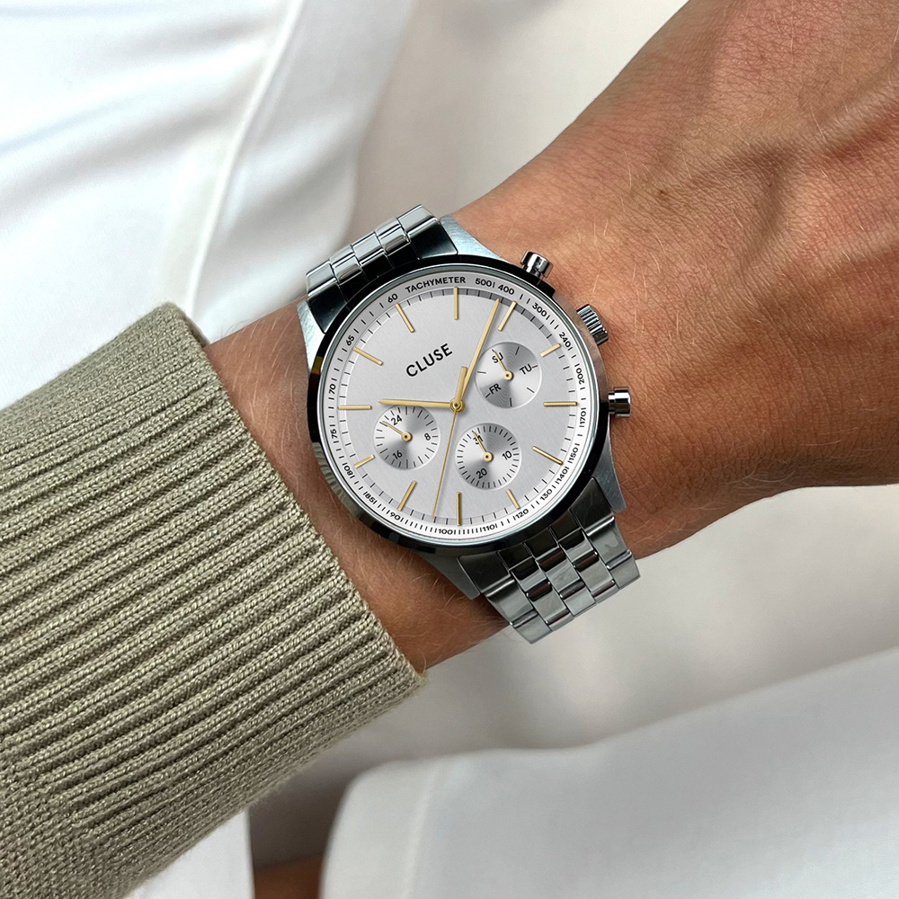 CLUSE Anthéor Multifunction Ανδρικό Ρολόι Ασημί Ανοιξείδωτο Ατσάλι μπρασελέ CW21010 CLUSE Anthéor Multifunction Ανδρικό Ρολόι Ασημί Ανοιξείδωτο Ατσάλι μπρασελέ CW21010