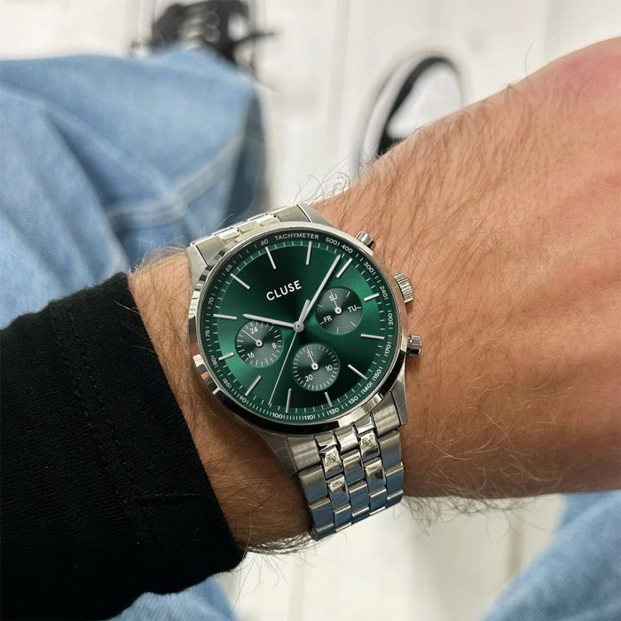 CLUSE Anthéor Multifunction Ανδρικό Ρολόι Ασημί Ανοιξείδωτο Ατσάλι μπρασελέ CW21002