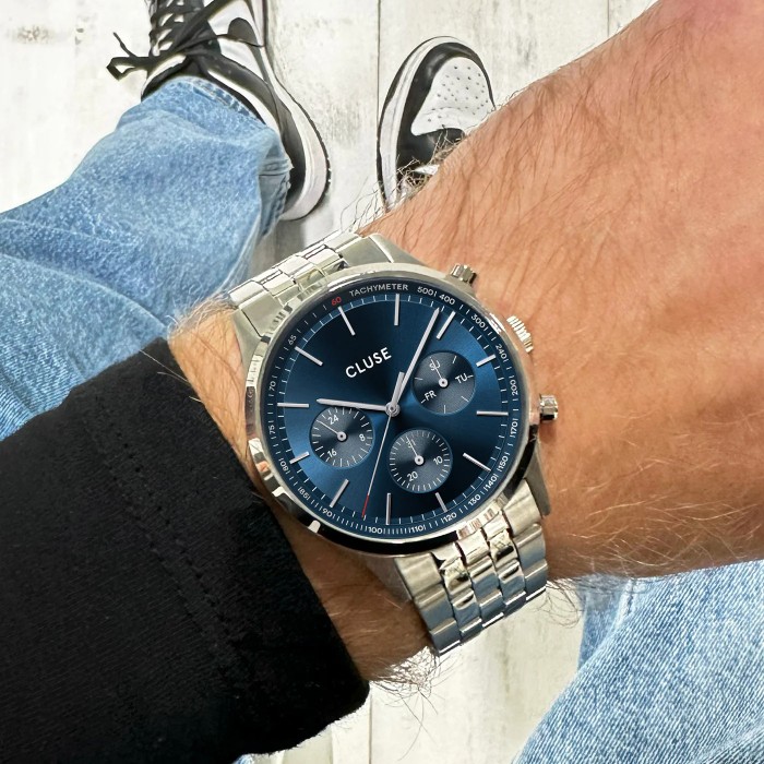 CLUSE Anthéor Multifunction Ανδρικό Ρολόι Ασημί Ανοιξείδωτο Ατσάλι μπρασελέ CW21003