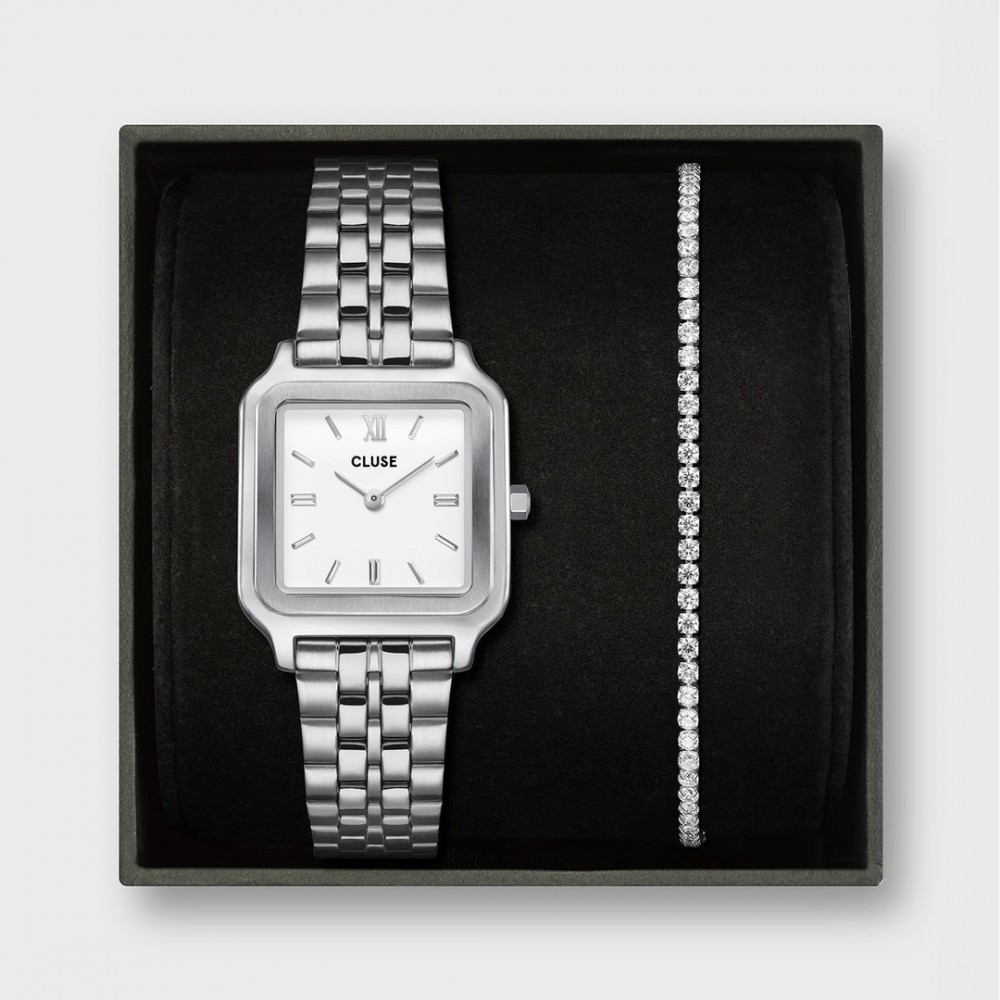 CLUSE Gracieuse Ρολόι Ασημί Ανοξείδωτο Ατσάλι Μπρασελέ Gift Box CG11902
