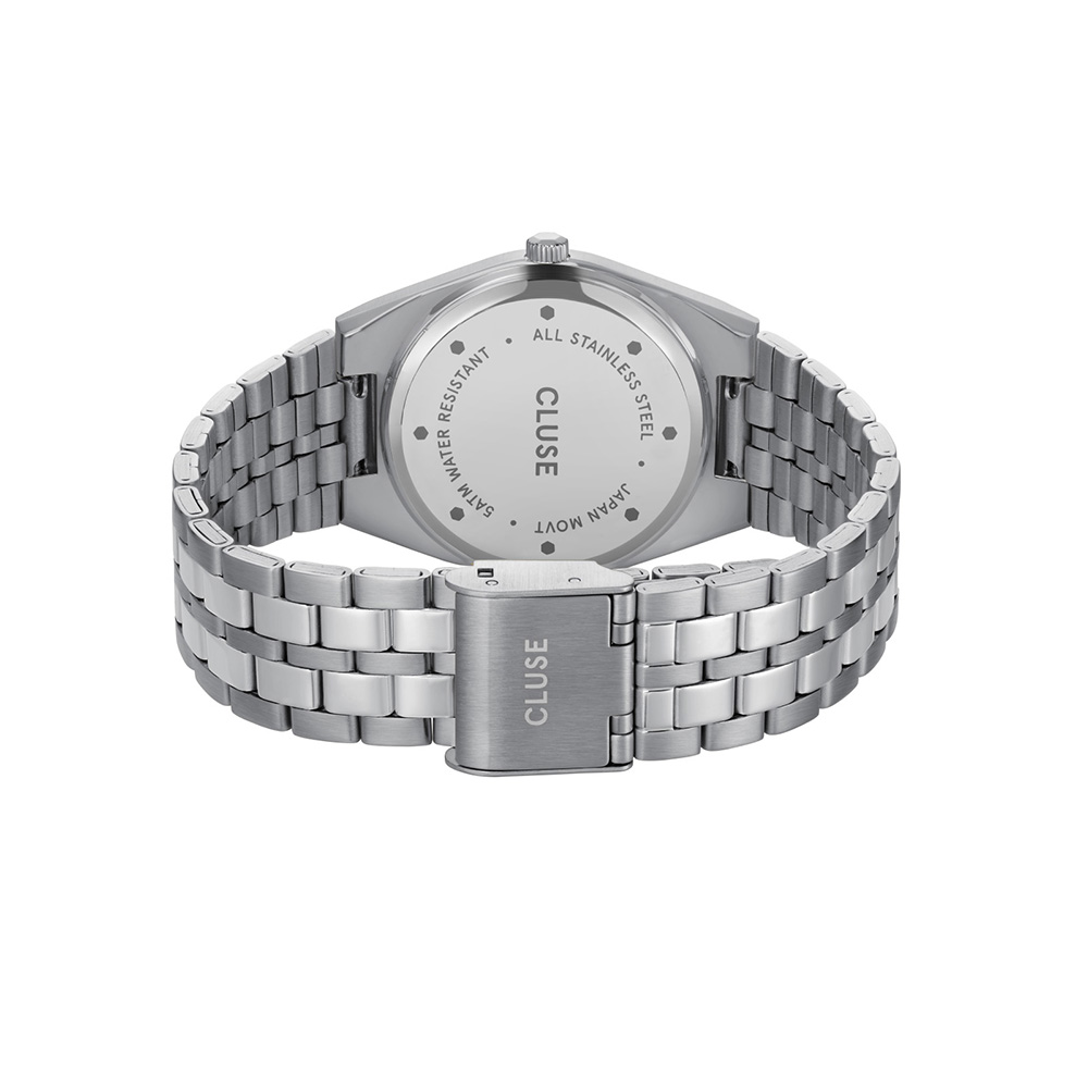 CLUSE Retro 70's Ρολόι Ασημί Ανοξείδωτο Ατσάλι CW35103