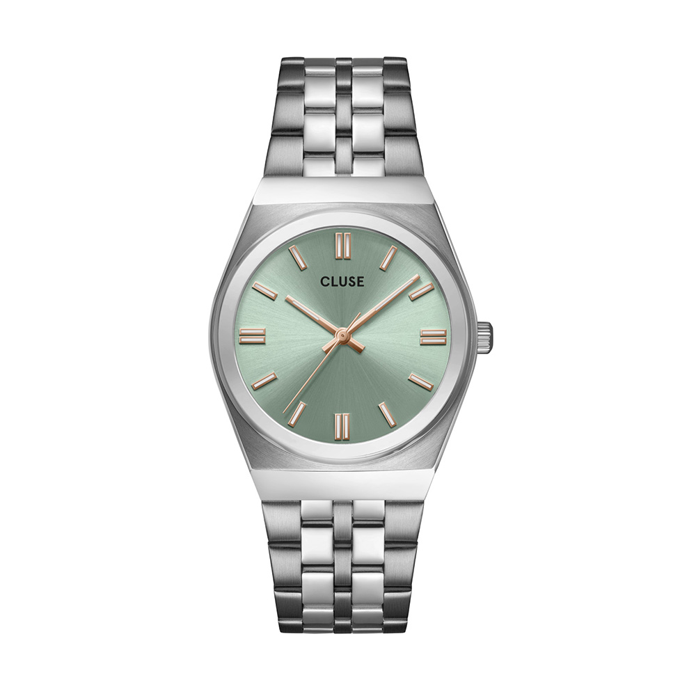 CLUSE Retro 70's Ρολόι Ασημί Ανοξείδωτο Ατσάλι CW35103
