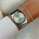 CLUSE Retro 70's Ρολόι Ασημί Ανοξείδωτο Ατσάλι CW35103