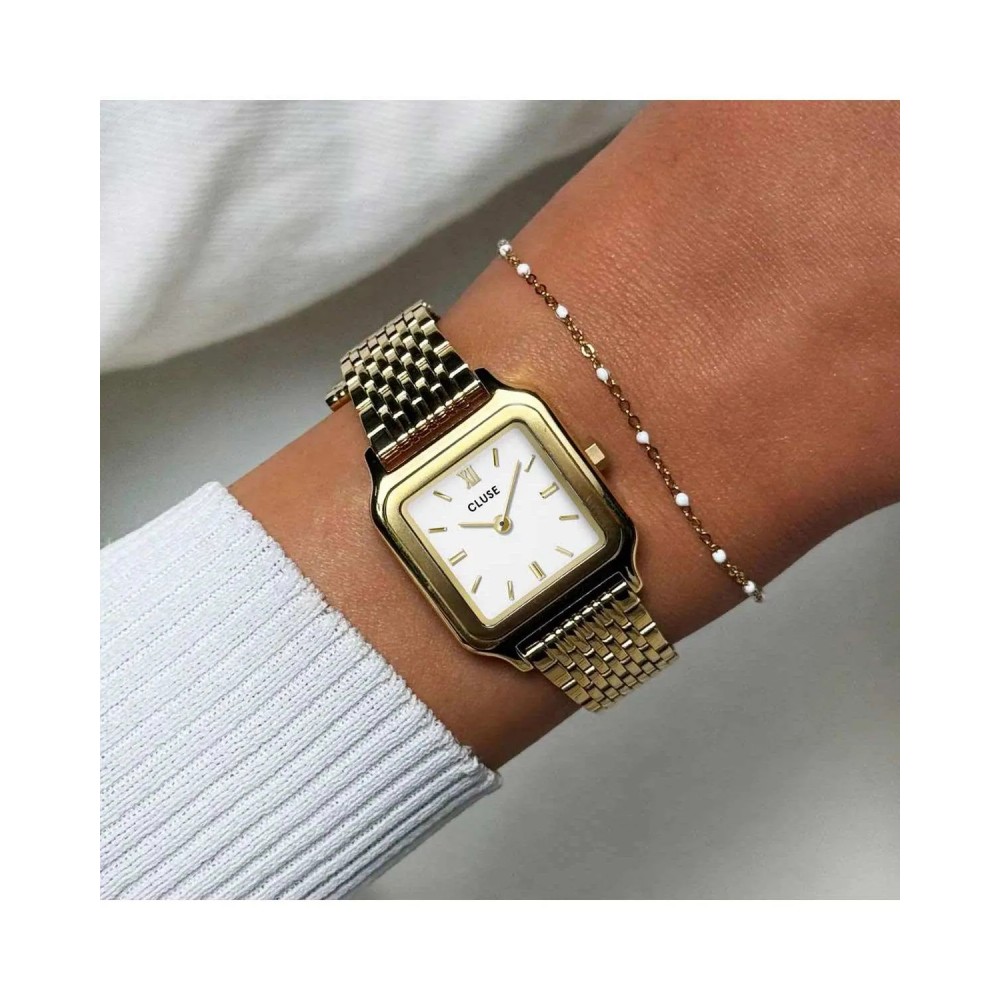 Cluse Gracieuse Petite Γυναικείο Ρολόι Επιχρυσωμένο Ανοξείδωτο ατσάλι μπασελέ Gift Box CG11804