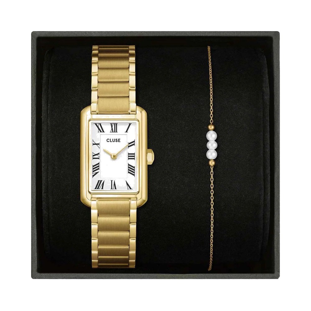 CLUSE Belisenna Γυναικείο Ρολόι Επιχρυσωμένο Ανοξείδωτο ατσάλι μπασελέ  Gift Box CG15001