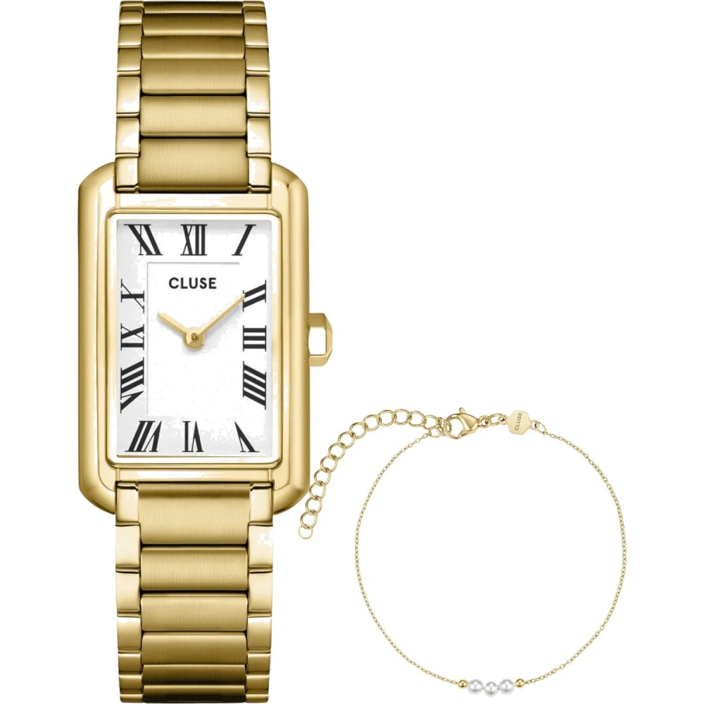 CLUSE Belisenna Γυναικείο Ρολόι Επιχρυσωμένο Ανοξείδωτο ατσάλι μπασελέ  Gift Box CG15001