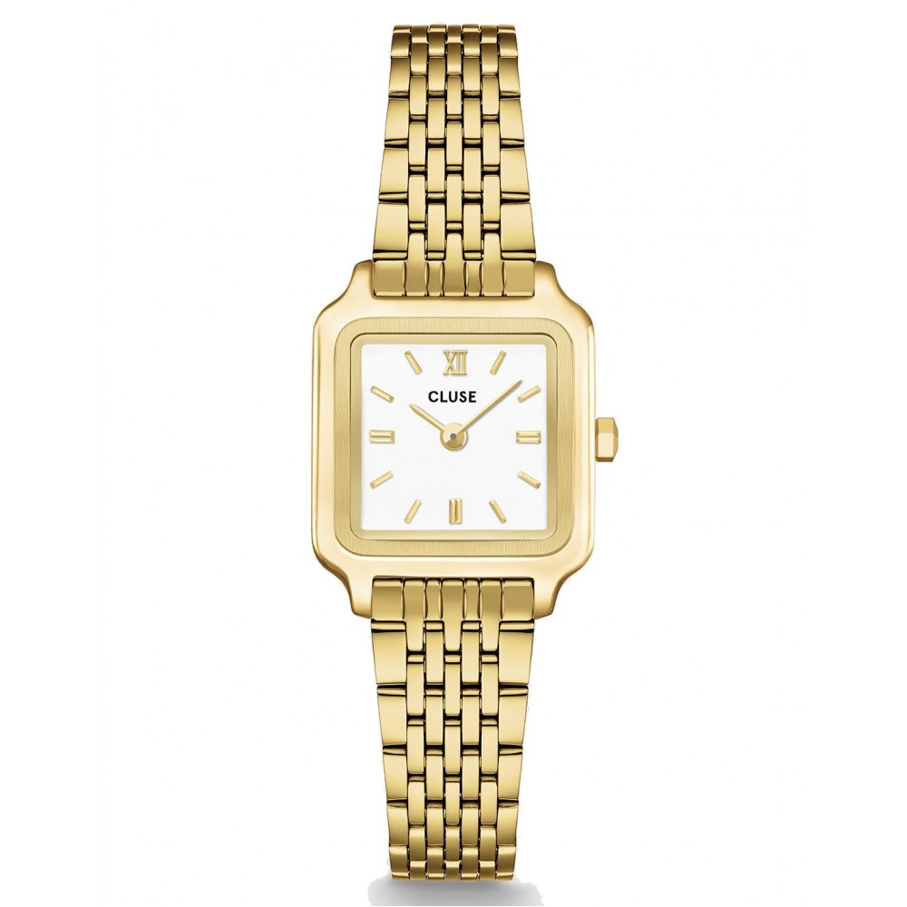 CLUSE Gracieuse Mini Χρυσό τετράγωνο ρολόι Ανοξείδωτο ατσάλι CW15506