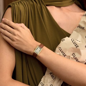 CLUSE Belisenna Women's Watch Brown Leather Strap CW15008