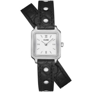 CLUSE Gracieuse Mini Petite Woman's Watch Black Double Leather Strap  CW15508