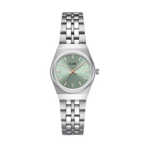 CLUSE Retro 70's Woman's Watch Silver Stainless Steel bracelet CW16301
