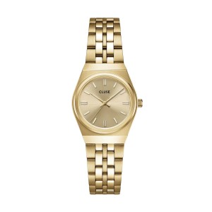 CLUSE Retro 70's Woman's Watch Gold Stainless Steel bracelet CW16302