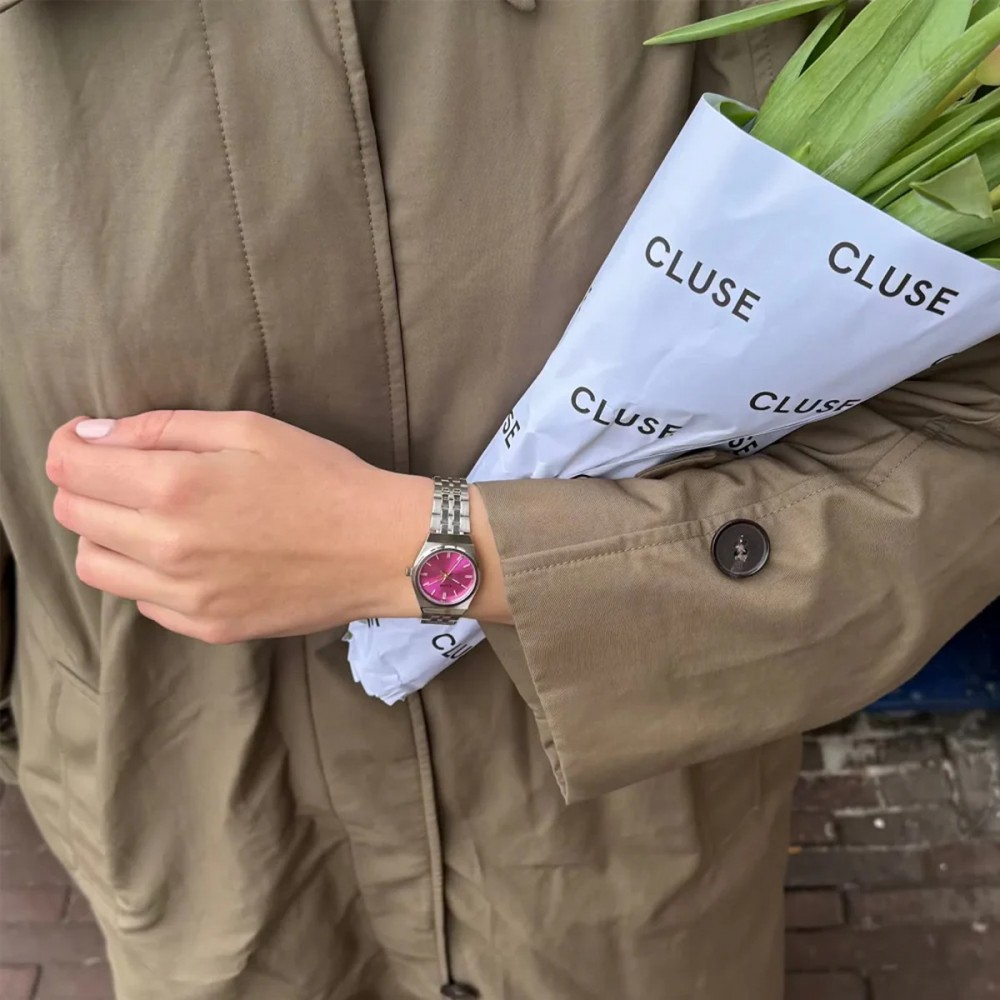 CLUSE Retro 70's Γυναικείο Ρολόι Ανοξείδωτο Ατσάλι μπρασελέ CW16303