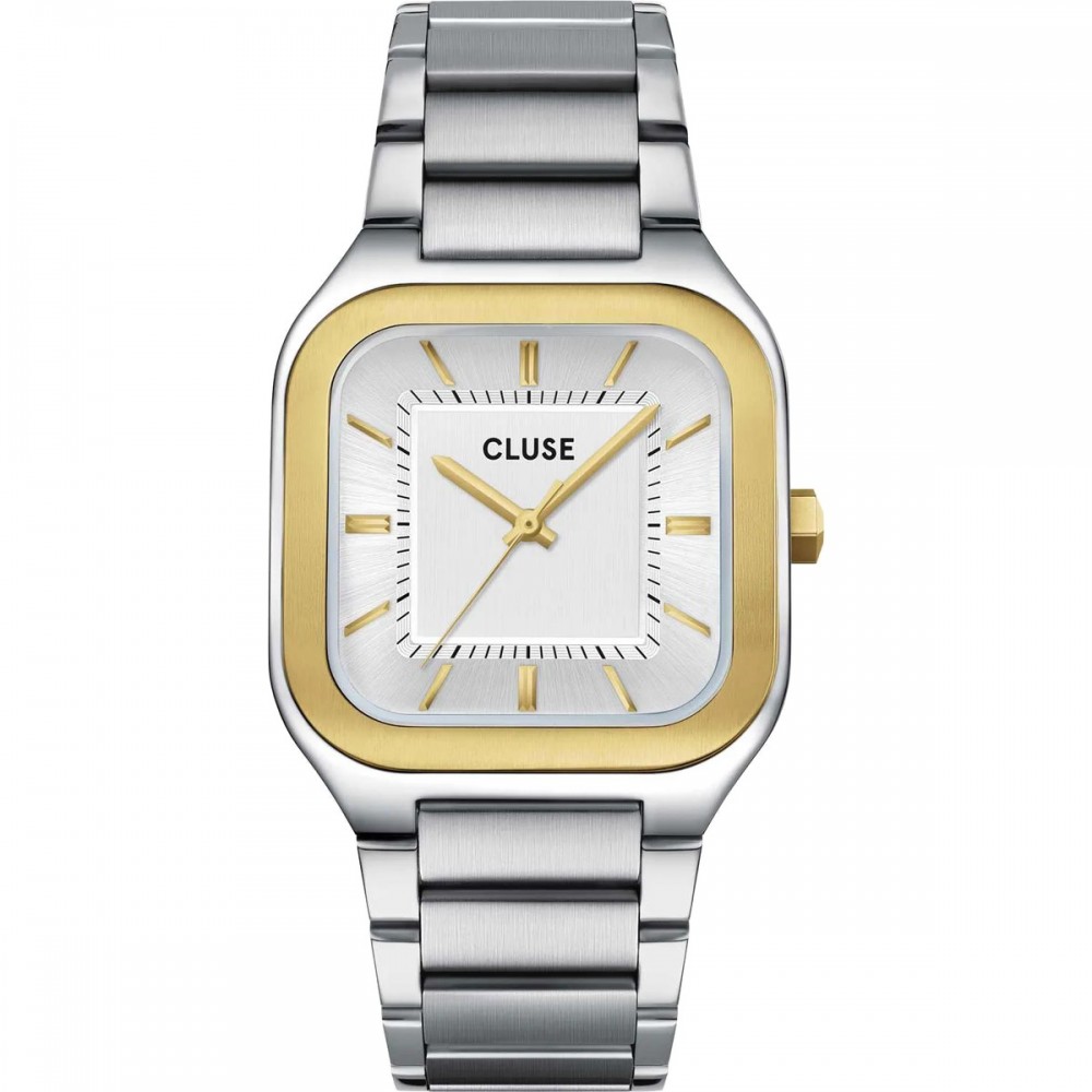 CLUSE Quadrus Ανδρικό Ρολόι  Ανοιξείδωτο Ατσάλι μπρασελέ CW25704