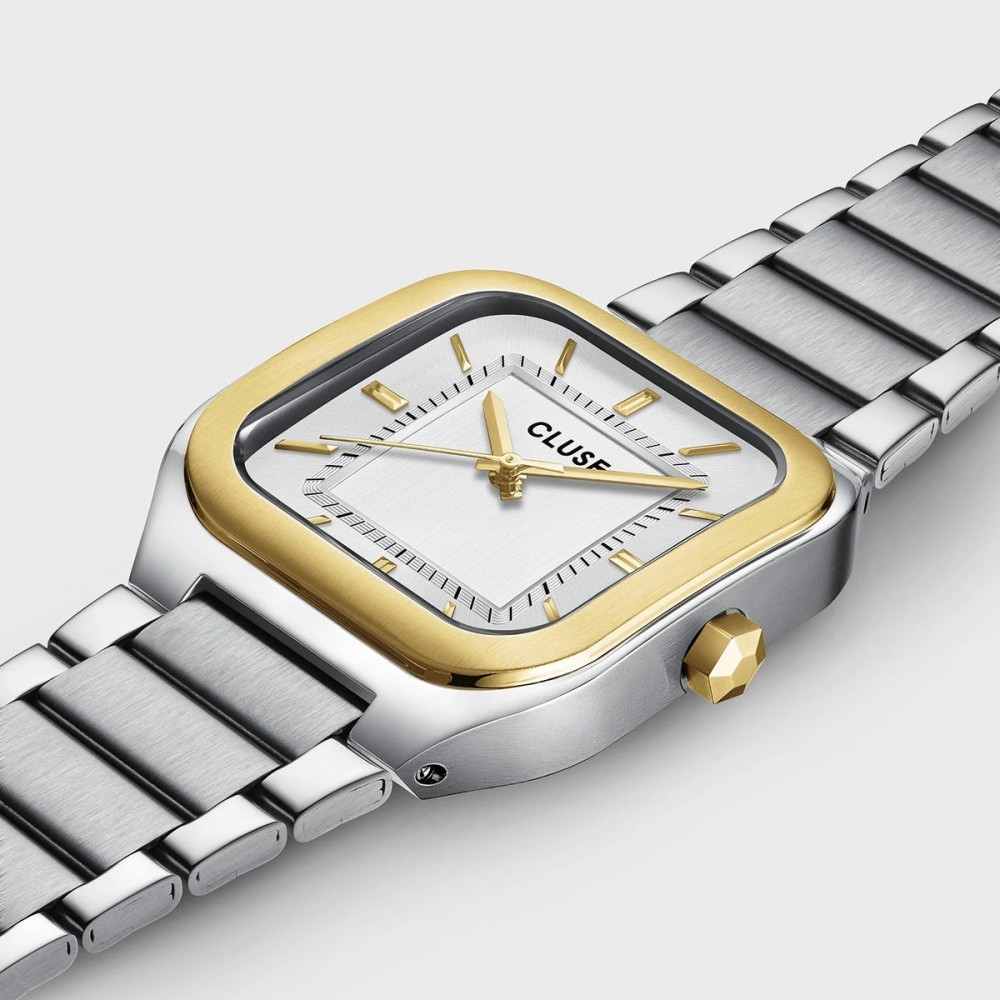 CLUSE Quadrus Ανδρικό Ρολόι  Ανοιξείδωτο Ατσάλι μπρασελέ CW25704