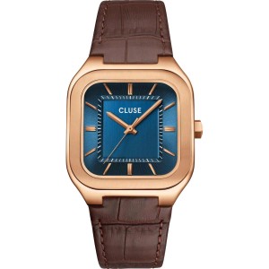 CLUSE Quadrus Ανδρικό Ρολόι Καφέ Δερμάτινο λουράκι CW25705
