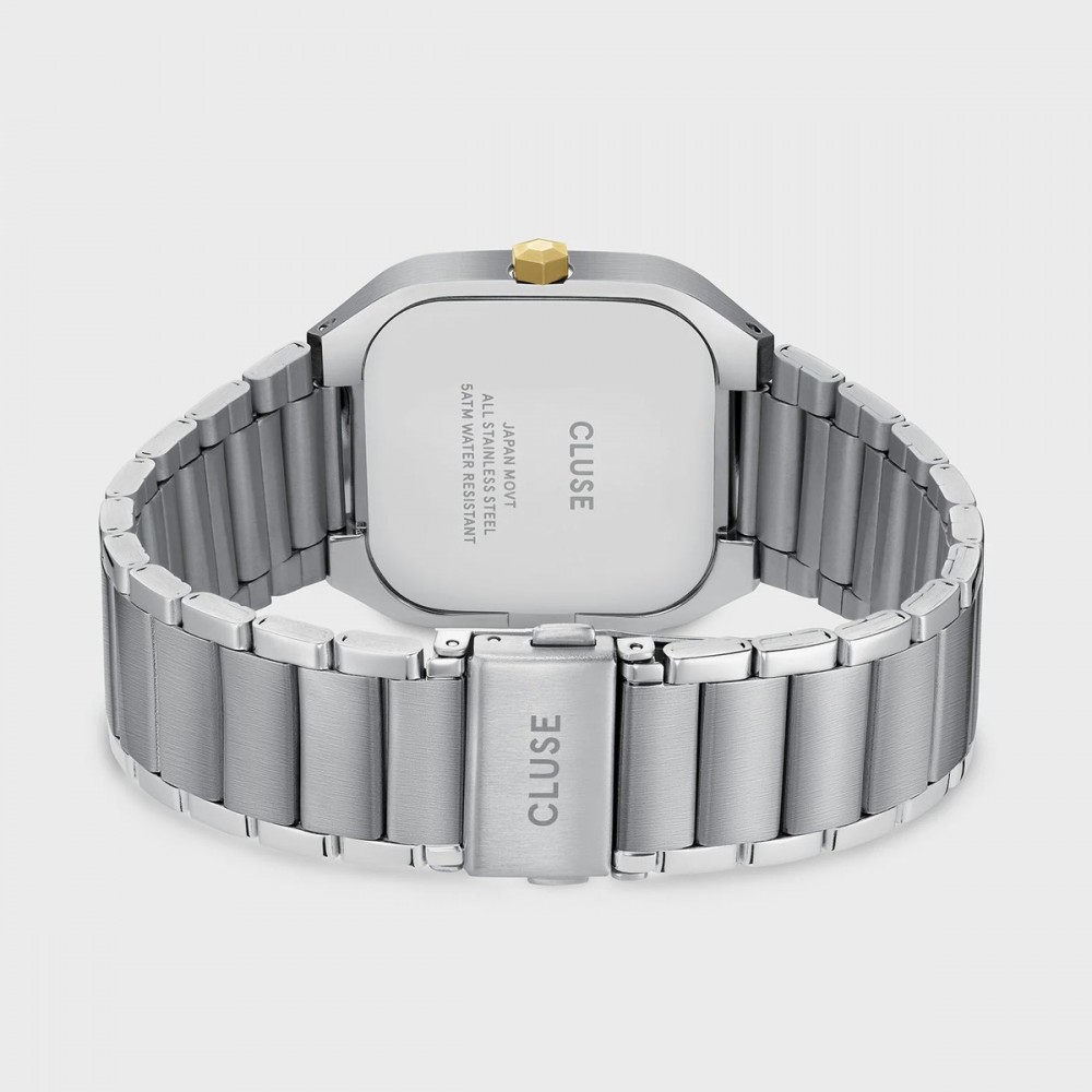 CLUSE Quadrus Multifunction Ανδρικό Ρολόι  Ανοιξείδωτο Ατσάλι μπρασελέ CW26201