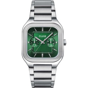 CLUSE Quadrus Multifunction Ανδρικό Ρολόι  Ανοιξείδωτο Ατσάλι μπρασελέ CW26202