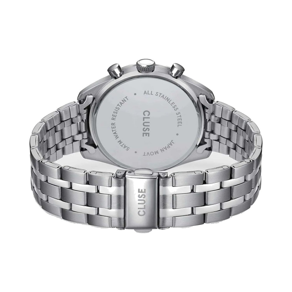 CLUSE Aravis Dual Time Ανδρικό Ρολόι  Ανοιξείδωτο Ατσάλι μπρασελέ CW25601