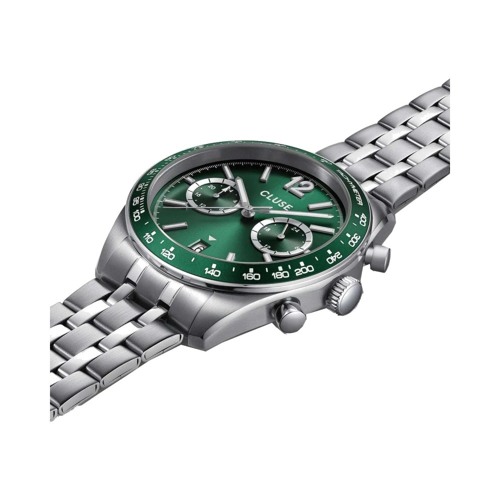 CLUSE Aravis Dual Time Ανδρικό Ρολόι  Ανοιξείδωτο Ατσάλι μπρασελέ CW25602