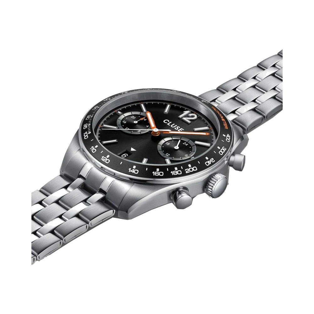 CLUSE Aravis Dual Time Ανδρικό Ρολόι  Ανοιξείδωτο Ατσάλι μπρασελέ CW25603