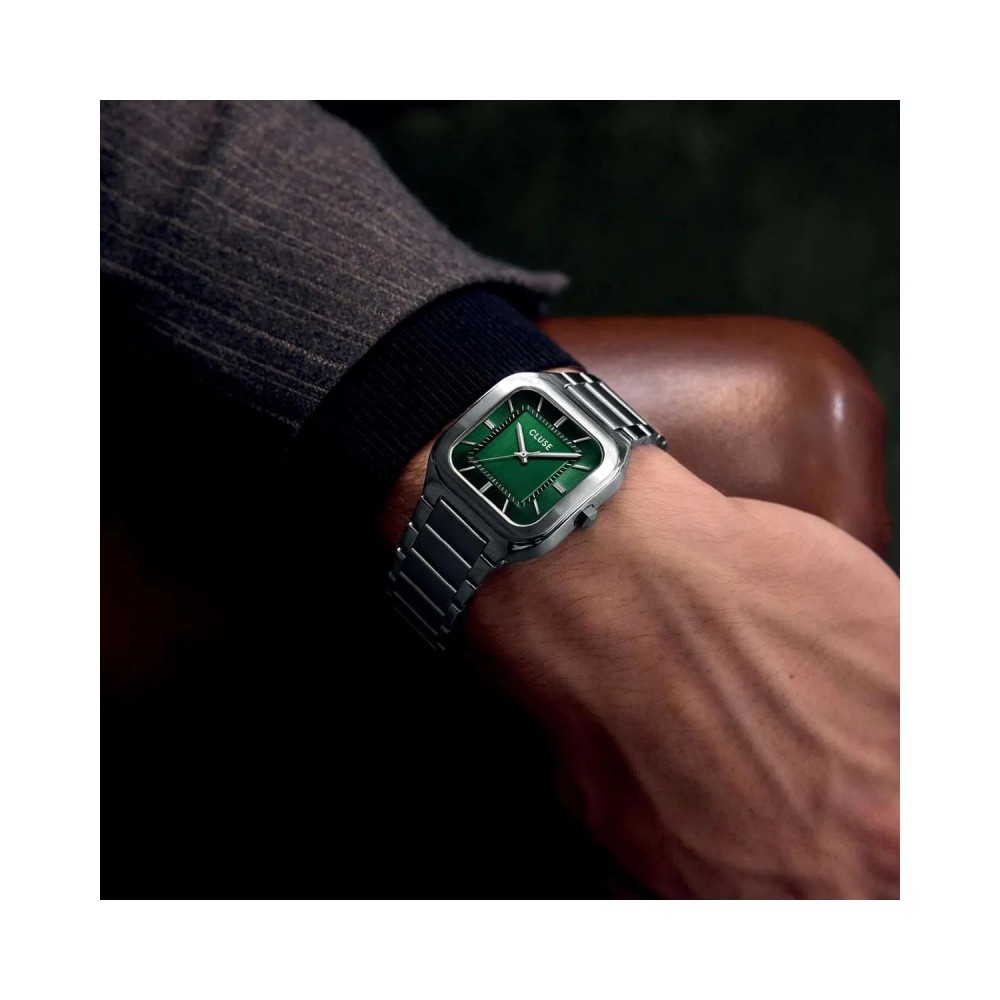 CLUSE Quadrus Ανδρικό Ρολόι  Ανοιξείδωτο Ατσάλι μπρασελέ CW25702