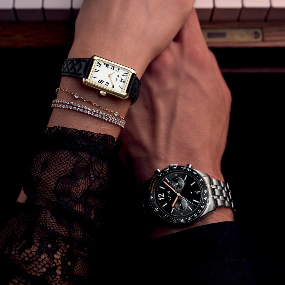 CLUSE Belisenna Ρολόι Μαύρο Δερμάτινο Λουρί CW15005