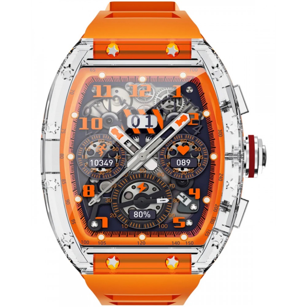 DAS.4 SmartWatch Πορτοκαλί λουράκι σιλικόνης 203035014